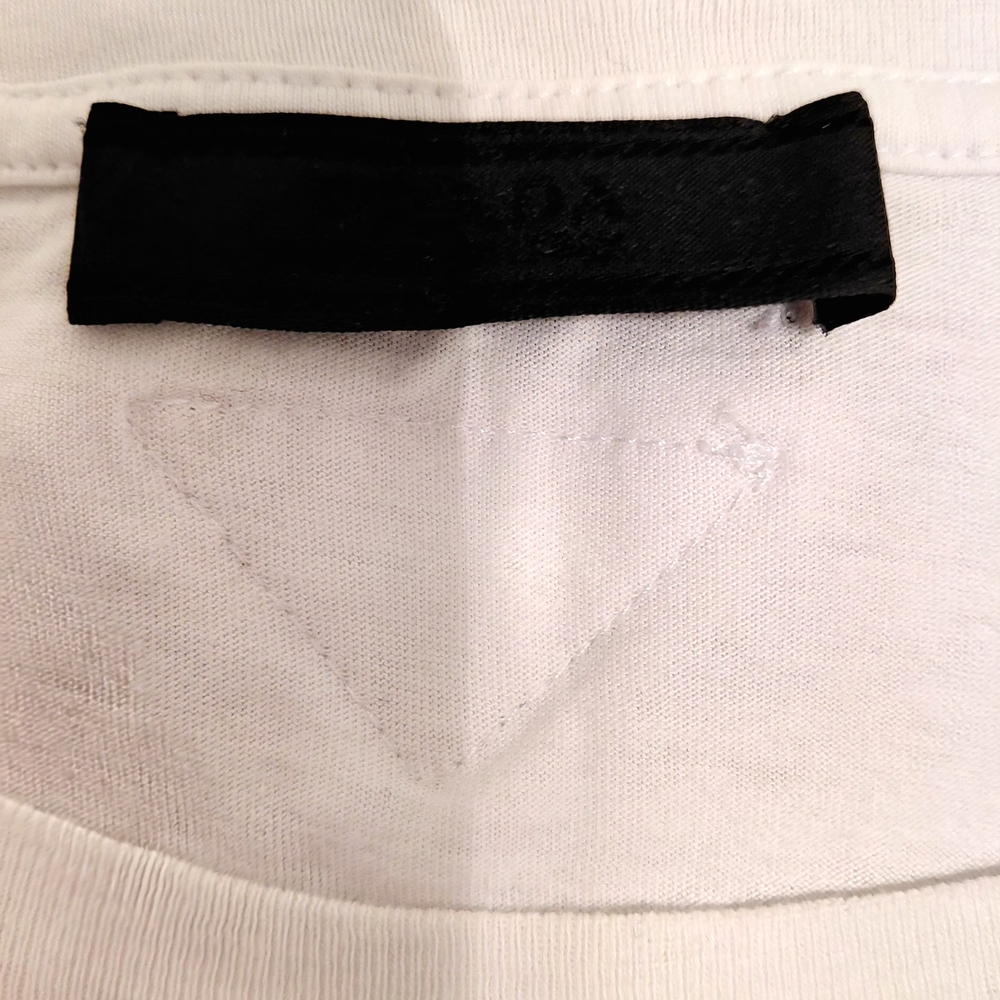 PRADA Italy Mens White T Shirt XXL/XL Slim - Picture 2 of 5